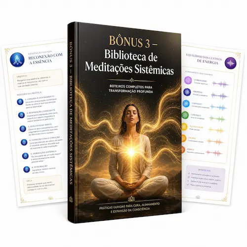 Biblioteca de Meditações Sistêmicas com mais de 40 práticas guiadas