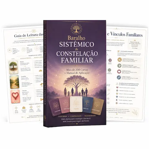 Baralho Sistêmico de Constelação Familiar com mais de 200 cartas e manual de aplicação