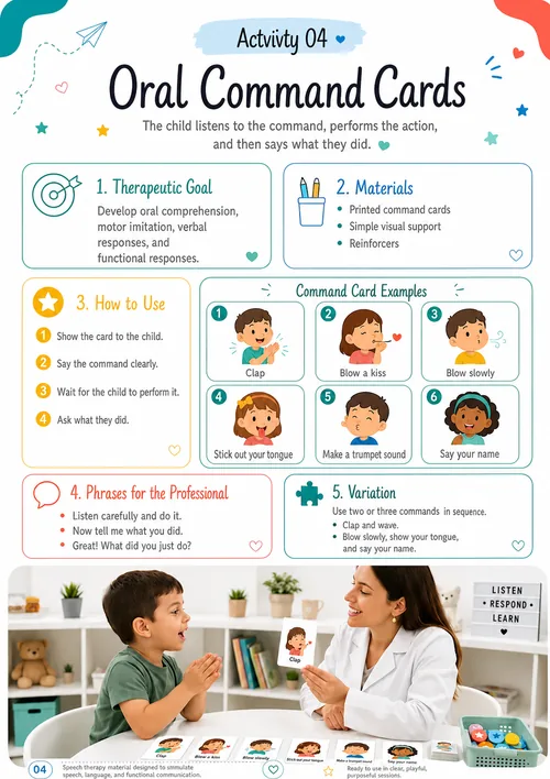 Professional Oral Command Cards