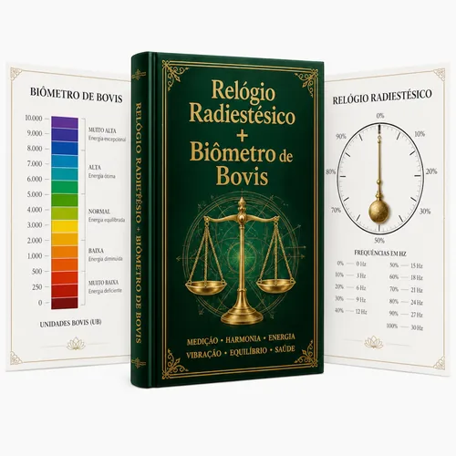 Relógio Radiestésico, Biómetro e Manual de Medição