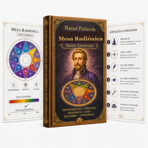 Manual Prático de Mesa Radiónica Saint Germain com 2 Pranchas