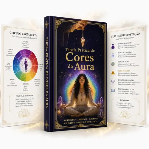 Tabela Prática de Cores da Aura com Pêndulo