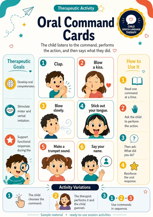 Oral Command Cards