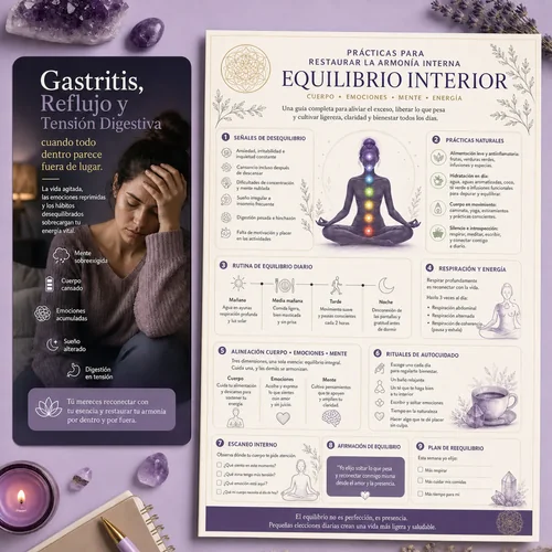 Protocolo de apoyo para gastritis, reflujo y tensión digestiva