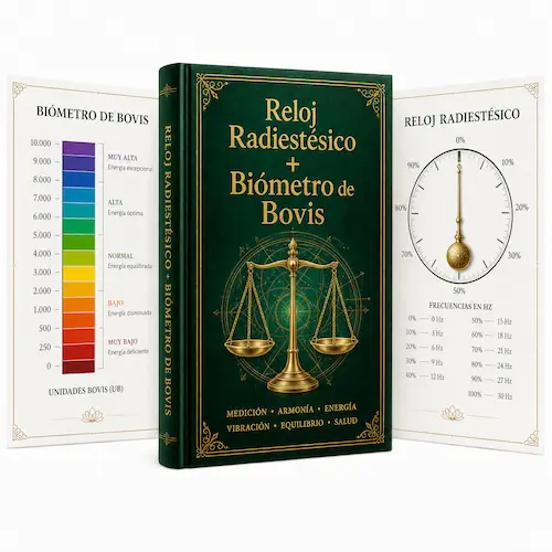 Reloj Radiestésico, Biómetro y Manual de Medición