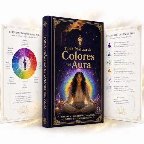 Tabla Práctica de Colores del Aura con Péndulo